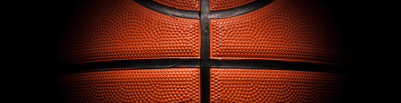 The side of a basketball.