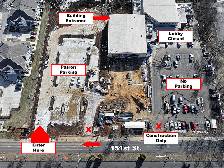 Parking lot at Activity Center