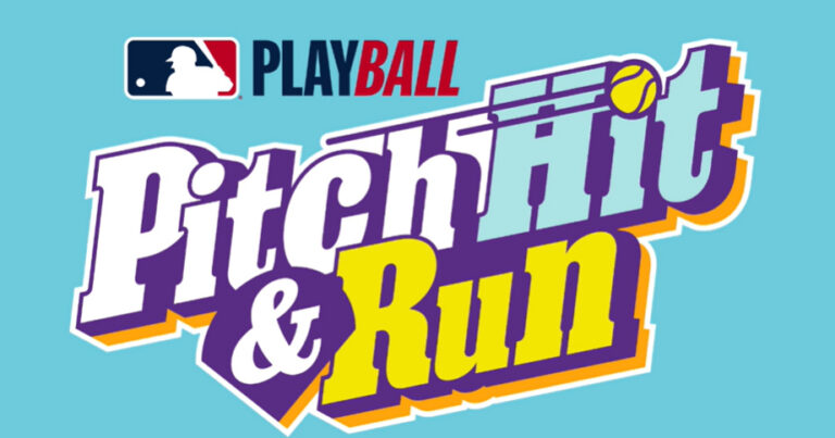 Pitch Hit & Run logo on teal background