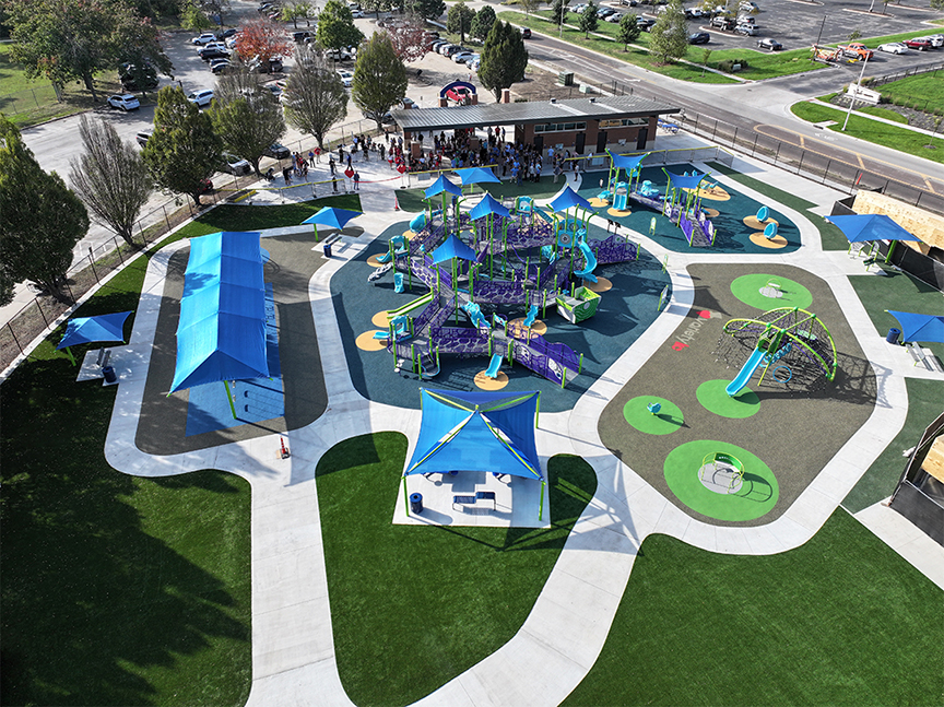 Large inclusive playground.