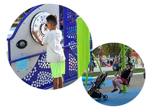 Kids playing on a playground